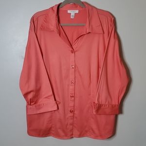 Dressbarn | 18 | 20 | Vibrant Button Up Blouse